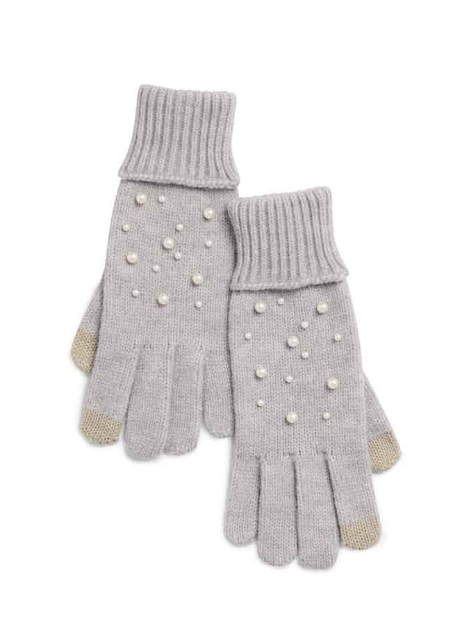 PERLA TOUCHSCREEN GLOVES: GREY