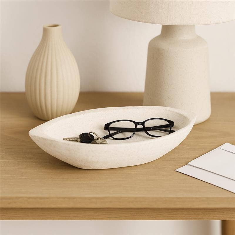 Bowl - White Artisanal Terracotta, 10 in.