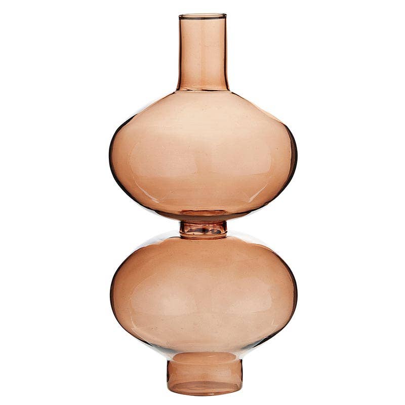 Glass Bubble Vase — Brown