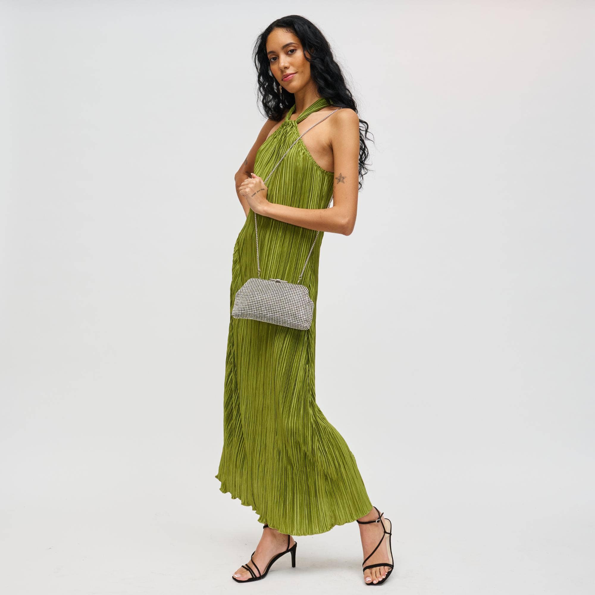 URBAN EXPRESSIONS Delfina Evening Bag in Silver