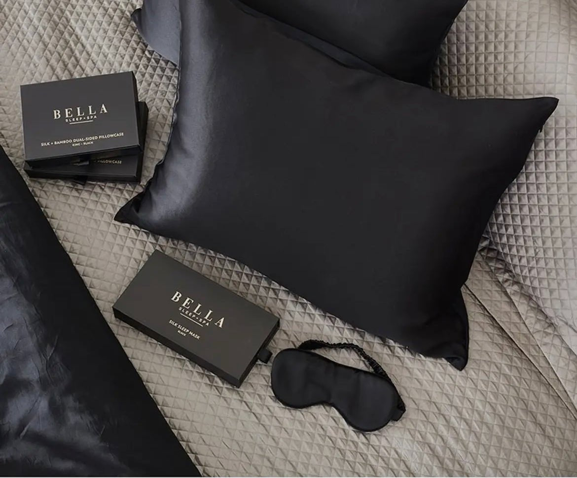 King Sized Silk Pillowcase Black-Wellness-The Life ™ Boutique | Westfield, NJ-The Life ™ Boutique | Westfield, NJ