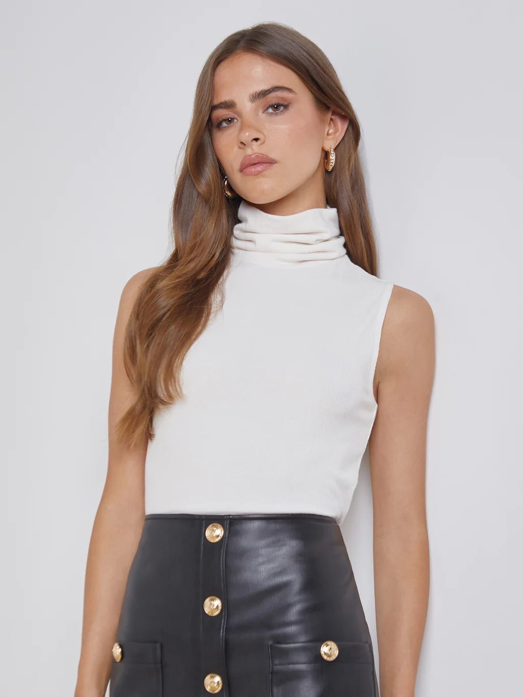 L'Agence Ceci Sleeveless Turtle Neck-Apparel-Lagence-The Life ™ Boutique | Westfield, NJ
