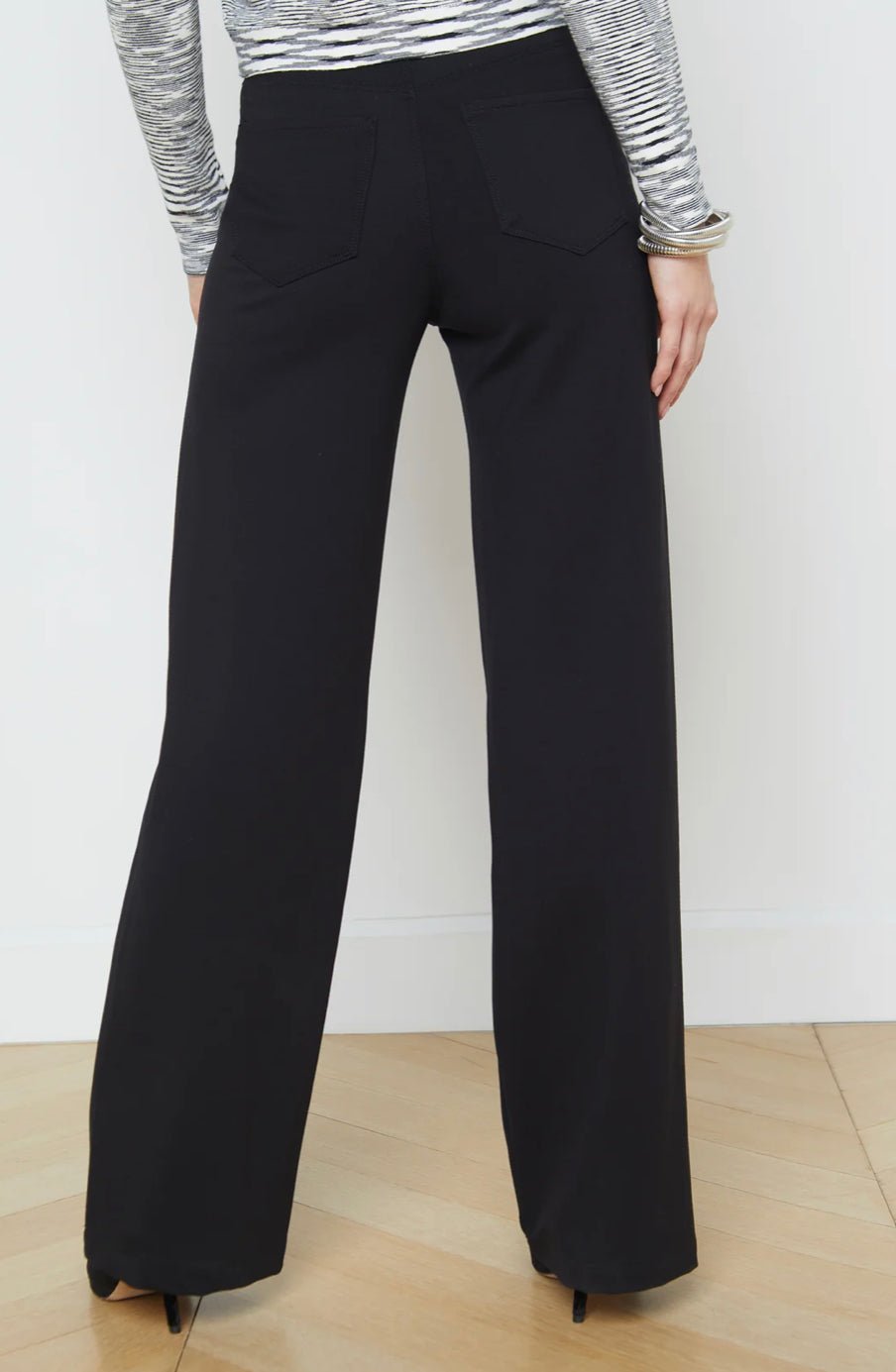 L'Agence Clayton Hr Crop Wide Leg Black-Apparel-The Life ™ Boutique | Westfield, NJ-The Life ™ Boutique | Westfield, NJ