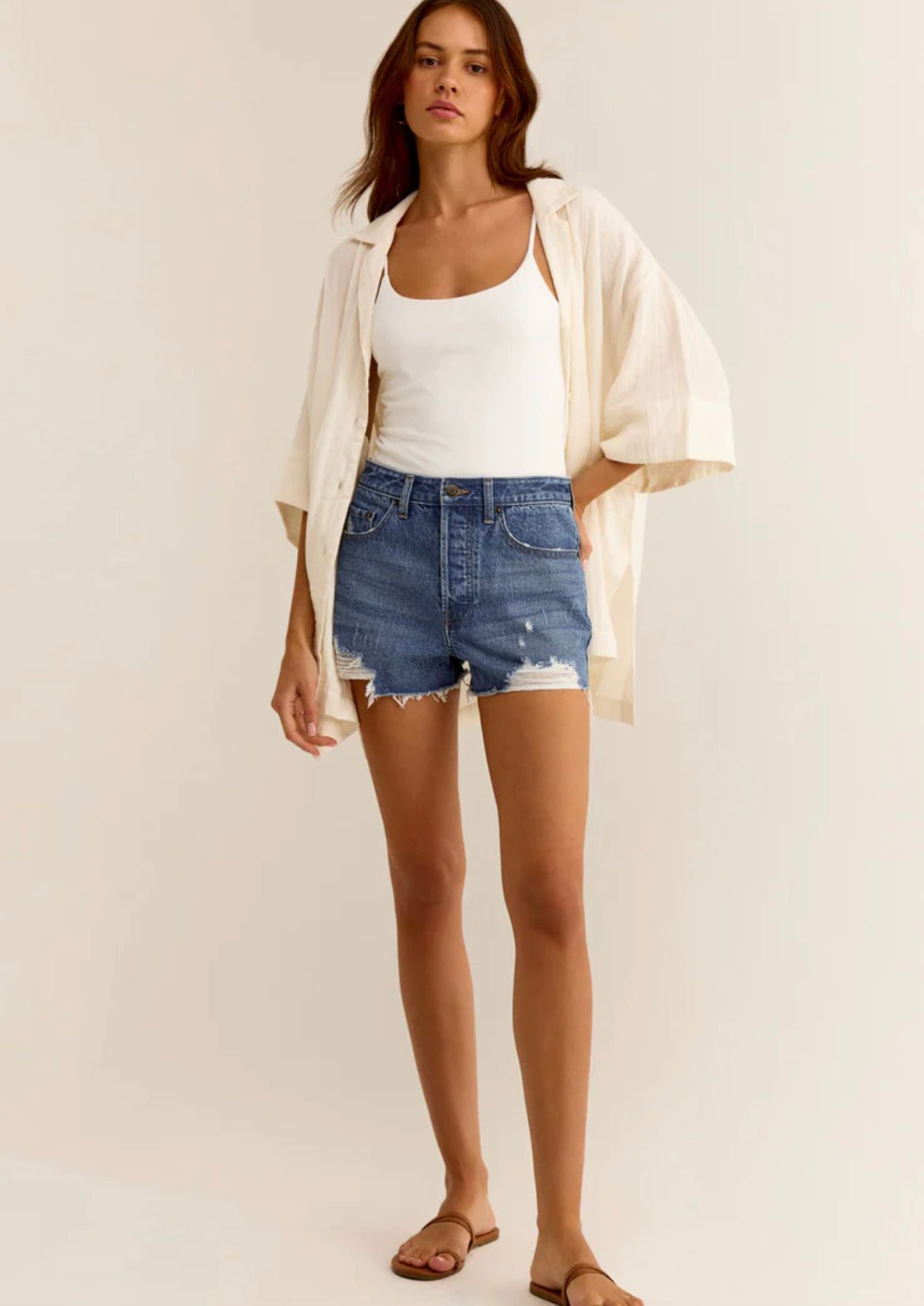 Zsupply Classic High Rise Denim Shorts-Apparel-The Life ™ Boutique | Westfield, NJ-The Life ™ Boutique | Westfield, NJ