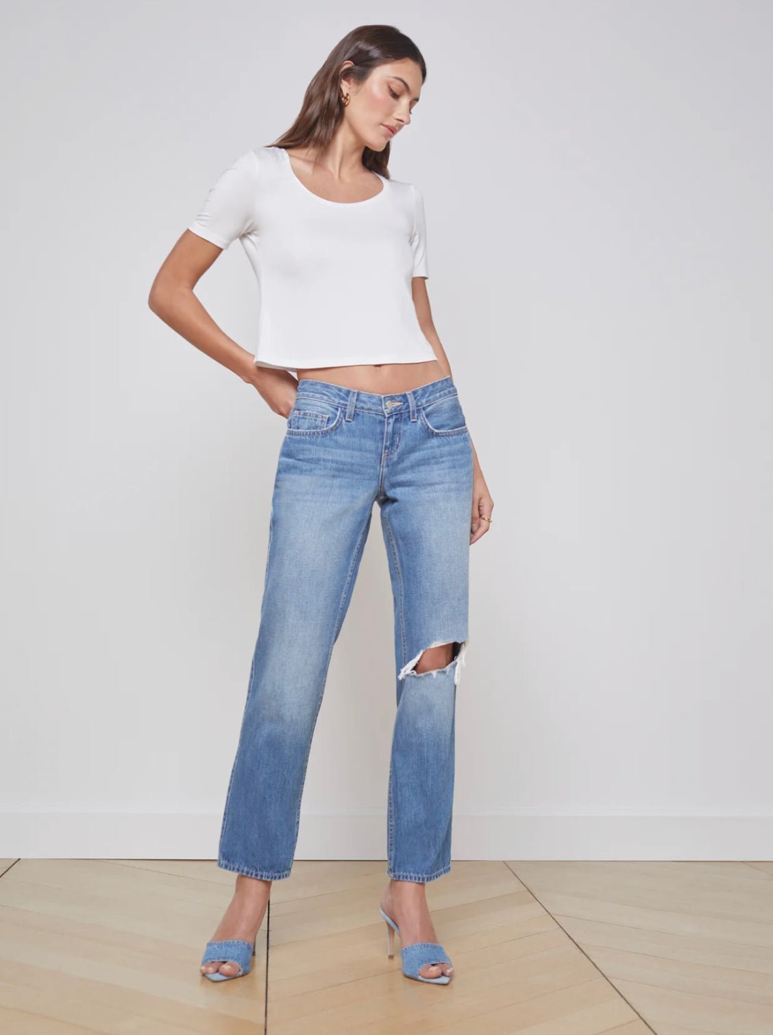 L'Agence Nevia Slouch Straight Leg Jeans-Apparel-Lagence-The Life ™ Boutique | Westfield, NJ