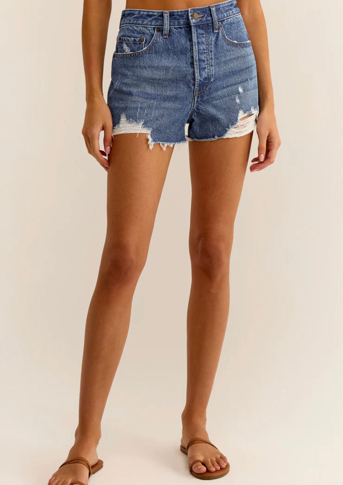 Zsupply Classic High Rise Denim Shorts-Apparel-The Life ™ Boutique | Westfield, NJ-The Life ™ Boutique | Westfield, NJ