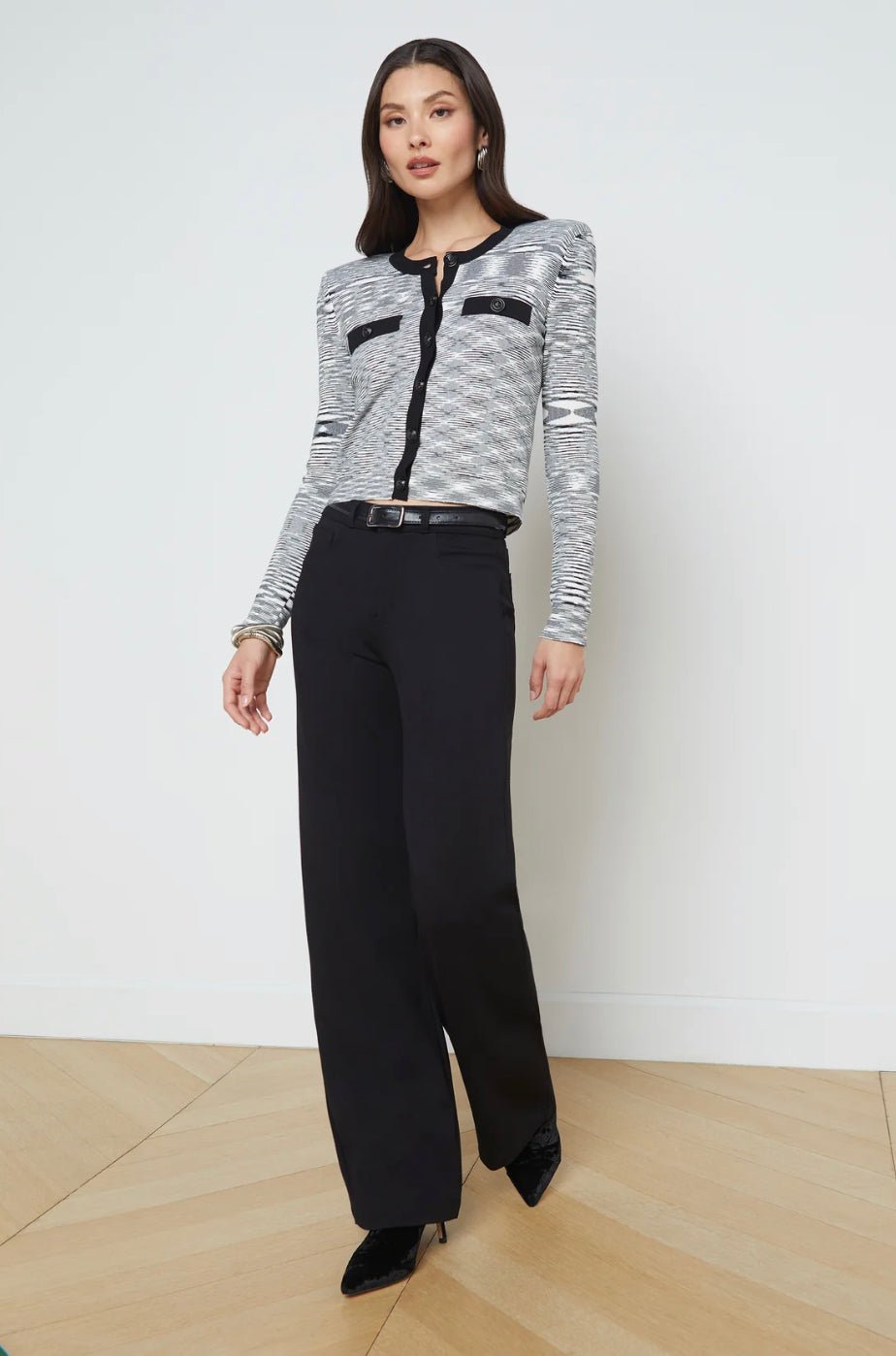 L'Agence Clayton Hr Crop Wide Leg Black-Apparel-The Life ™ Boutique | Westfield, NJ-The Life ™ Boutique | Westfield, NJ