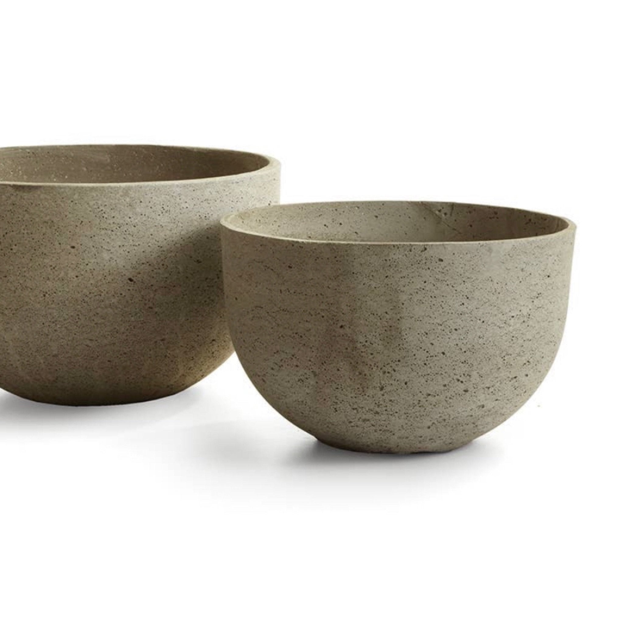 Jessie Stone Wide Pots Gray-Home Decor-The Life ™ Boutique | Westfield, NJ-The Life ™ Boutique | Westfield, NJ